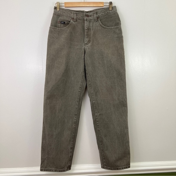 Vintage Denim - Vintage Lee Casuals Rigid Green Denim High Rise Fit Size 8 Women's